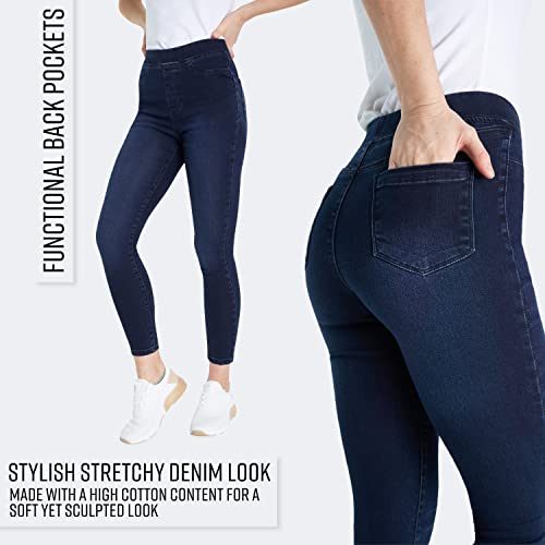 CityComfort Jeggings de Mujer Vaquero, Leggins Vaqueros Mujer Elasticos Pantalones Slim de Jeggings Elásticos para Mujer Azul Negro (Indigo Azul, 38)