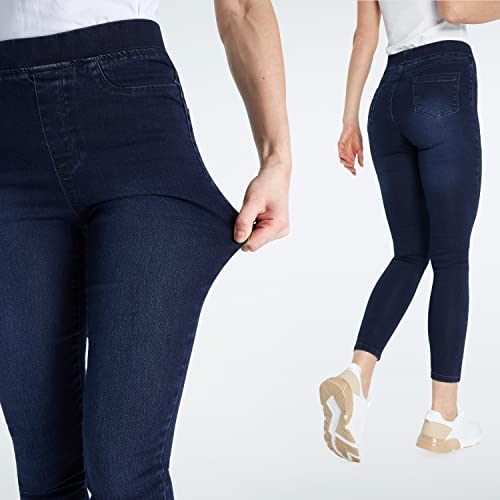 CityComfort Jeggings de Mujer Vaquero, Leggins Vaqueros Mujer Elasticos Pantalones Slim de Jeggings Elásticos para Mujer Azul Negro (Indigo Azul, 38)