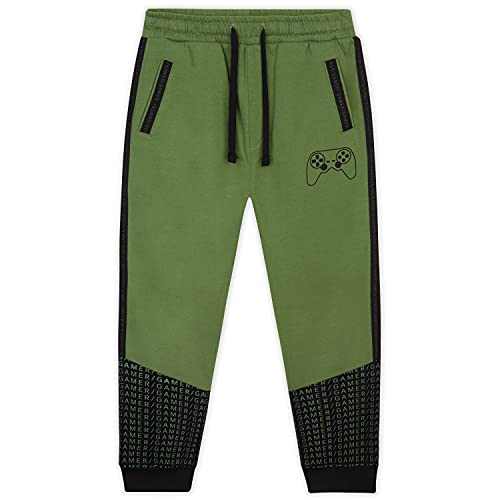 CityComfort Pantalon Chandal Niño Gamer, Pantalones Chandal 5-16 Años (Caqui, 13-14 Años)