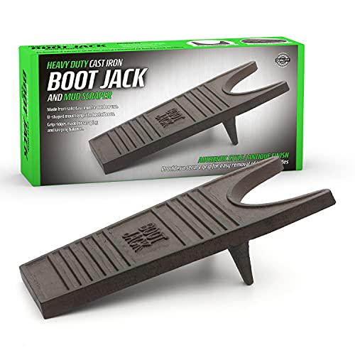 CKB LTD Sacabotas Botas de Hierro Fundido para Botas Wellington de Alta Resistencia, Extractor y rascador de Barro portátil Resistente a la Intemperie, Metal Negro sólido