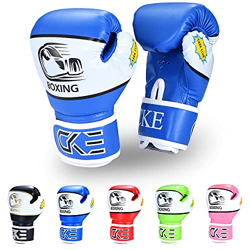 CKE Guantes de Boxeo para niños y niñas, niños pequeños de 5 a 12 años de Edad Guantes de Boxeo para Saco de Boxeo Kickboxing Muay Thai