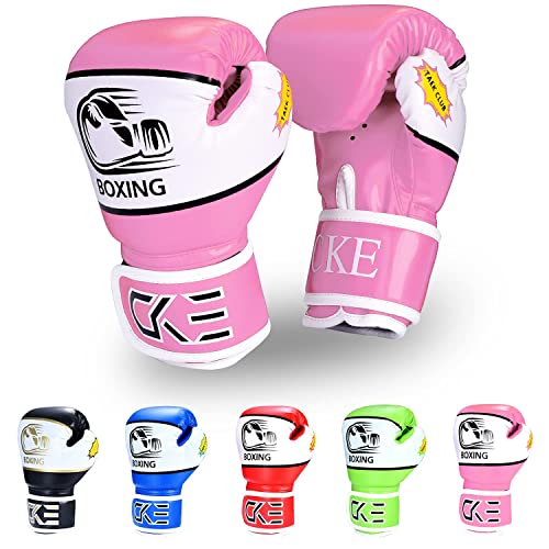 CKE Guantes de Boxeo para niños y niñas, niños pequeños de 5 a 12 años de Edad Guantes de Boxeo para Saco de Boxeo Kickboxing Muay Thai