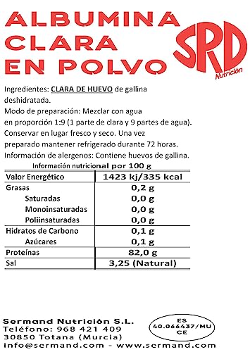 CLARA DE HUEVO EN POLVO 1KG (ALBUMINA)