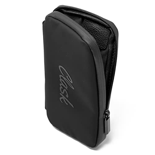 Clask Funda móvil para Ciclismo Resistente en 3 Colores e Ideal para Llevar en el Maillot como Cartera con Cremallera para Proteger Las pertenencias (Negro)