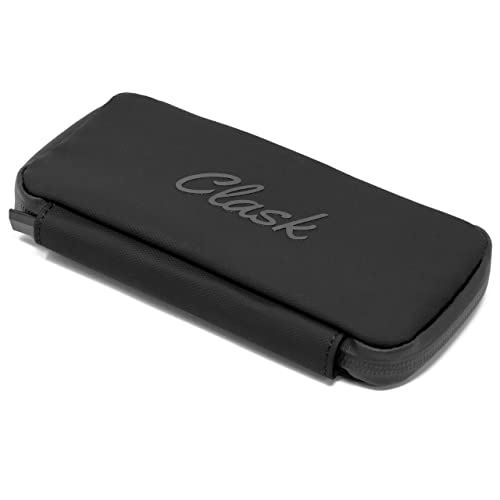 Clask Funda móvil para Ciclismo Resistente en 3 Colores e Ideal para Llevar en el Maillot como Cartera con Cremallera para Proteger Las pertenencias (Negro)