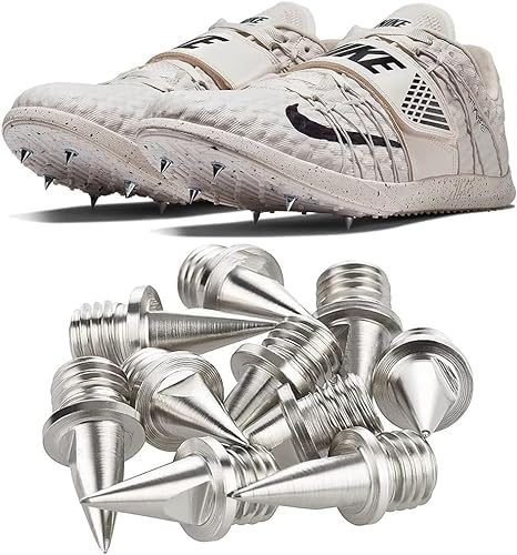 Clavos Atletismo,Repuesto de Clavos,Clavos para Zapatos de Pista,30 Piezas Track Spikes Atletismo Clavos con Llave para Calzado Deportivo Salto de Longitud Atletismo en Pista Acero Inoxidable 7mm