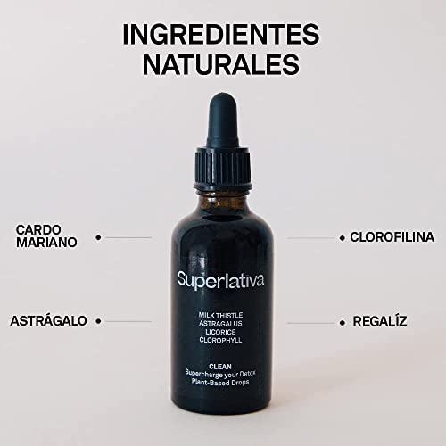 Clean | Apoya la detoxificación natural del organismo | Protege hígado y riñones | Suplemento natural con adaptógenos. Cardo Mariano, Regaliz, Astrágalo y Clorofilina.