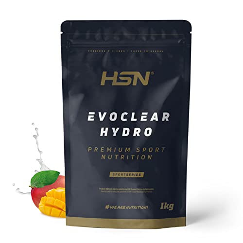 Clear Whey de HSN Evoclear Hydro | Sabor Mango 1 Kg = 40 Tomas | Aislado de Proteína Hidrolizada de Suero de Leche | Proteína Tipo Zumo Refrescante | No-GMO, Vegetariana, Sin Gluten ni Soja