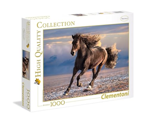 Clementoni - Puzzle 1000 piezas animales, Caballo Libre, Puzzle adulto (39420)