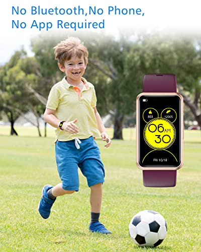 Cloudpoem Pulsera de Actividad para Mujeres Hombres Niños Anciano Sin teléfono móvil Sin App Sencillo Monitores de Actividad, Pantalla 1.47 Pulgadas Impermeable IP68 Contador de Calorías Cronómetro