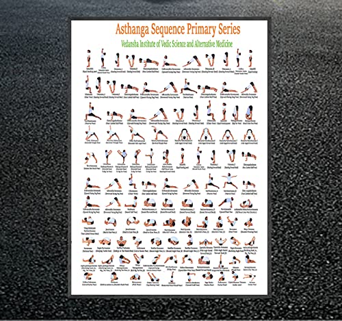 CloudShang Ashtanga Yoga Poster Ejercicio Gimnasio Yoga Ashtanga Gráfico Instalación Salud Poster Yoga Ashtanga Pared Arte Yoga Ashtanga Pintura Salon Salon Yoga Inicio Gimnasio Decoracion K11094