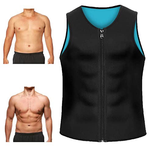 CLYQUE Manson Gynecomastia Compress Zipper Vest, Senos de Hombre Adelgazamiento Fajas para Hombres Aplanar Todo el Abdomen, Fajas Reductores Adelgazantes Hombre Camiseta Compresión de Pecho