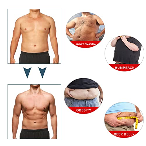 CLYQUE Manson Gynecomastia Compress Zipper Vest, Senos de Hombre Adelgazamiento Fajas para Hombres Aplanar Todo el Abdomen, Fajas Reductores Adelgazantes Hombre Camiseta Compresión de Pecho