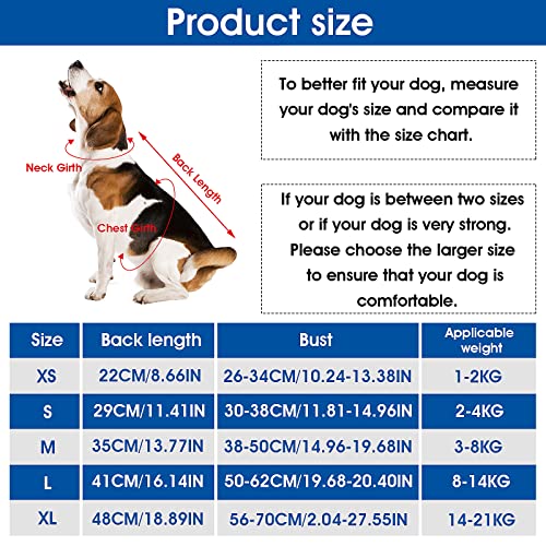 cobee Traje de recuperación para Perros Protector de heridas Abdominales para Perros Traje de recuperación para Perros Heridas después de la cirugía para Perros pequeños y medianos (tamaño L)