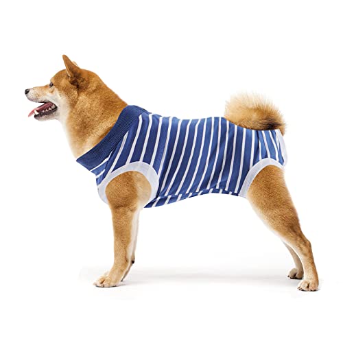 cobee Traje de recuperación para Perros Protector de heridas Abdominales para Perros Traje de recuperación para Perros Heridas después de la cirugía para Perros pequeños y medianos (tamaño L)