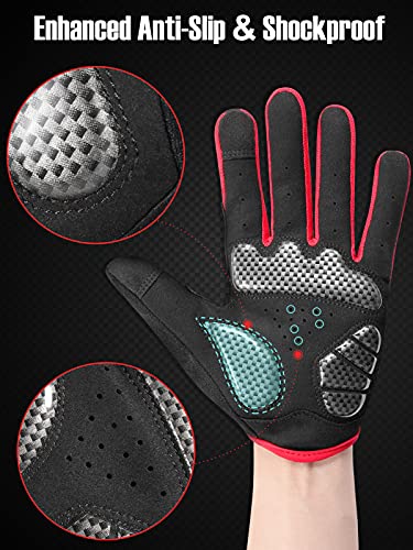 COFIT Guantes de Ciclismo Antideslizantes, Guantes Unisex de Dedo Completo Guantes de Bicicleta con Pantalla Táctil para Montar en BMX ATV MTB, Ciclismo en Bicicleta-M/L/XL/XXL