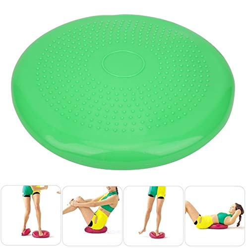 Cojín de balanceo de Yoga, cojín de Banco Life Fitness Cojín de Equilibrio de Yoga Cojín de Yoga Cojín Inflable de Yoga para Entrenamiento Corporal para Yoga(Green, Diameter 34)