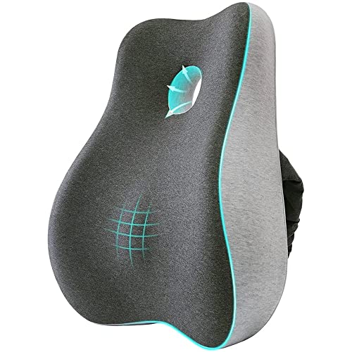 Cojín Lumbar/Espalda viscoleastica Ergonómico Silla Oficina Coche Respaldo,Lumbar Coche, para Liberar estrés con Correas Ajustables