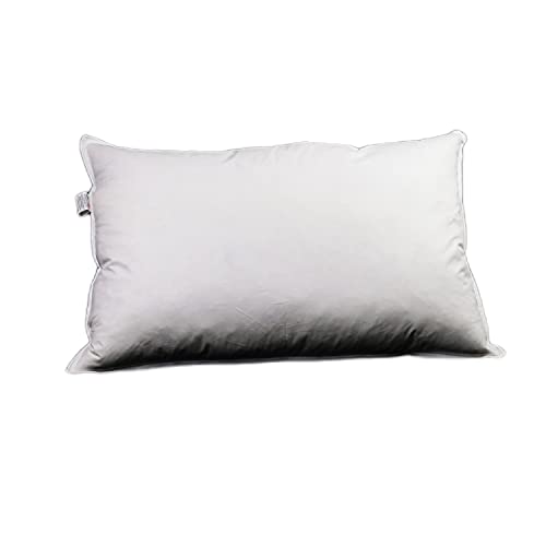 Cojín para Cama Suave de Pluma de Ganso Fillsoft, Almohada de Pluma de oca Suave y Confortable, cojín antiácaros, hipoalergénico y Transpirable,Fabricado en Italia.