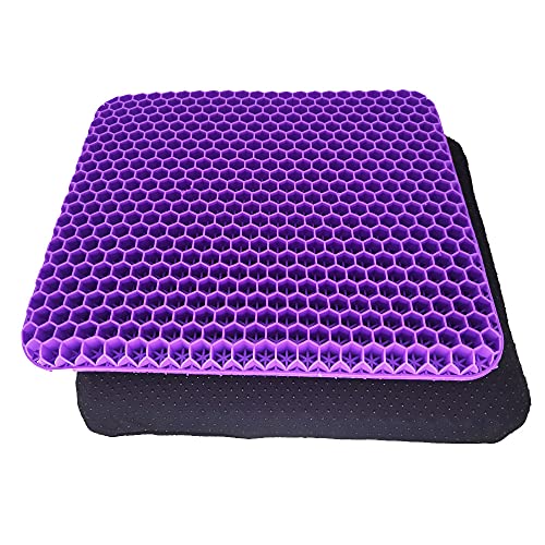 Cojines para sillas,Cojin ortopedico,cojin antiescaras para Silla de Ruedas,Tusscle Cojines coxis para Silla de Oficina, Sillas Gaming,Rueda,Coche,Funda Lavable (Púrpura)