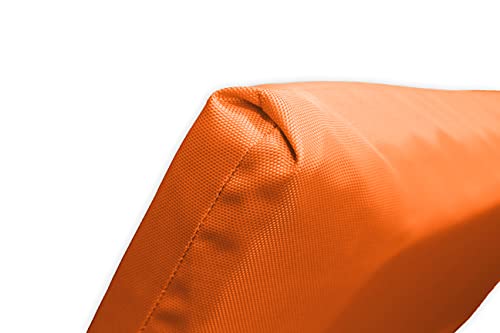 Colchón para Tumbona Impermeable. Cojín 180x60x6 Desenfundable, Cómodo y Elegante. Ideal para Jardín, Piscina, Playa, Terraza y Balcón. (Naranja, 1)