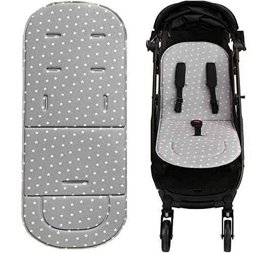 Colchoneta Silla Paseo Universal, Funda Carro de Bebé Universal, Cojín para Cochecito Bebé Acolchada, Ligera, Suave y Transpirable