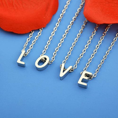 Collar Letra Inicial Mujer Colgante 26 Letras Plata de Acero Inoxidable Mini Alfabeto Joyería Minimalista de Nombres para Madres Niña Parejas, Mejor Amiga,Z