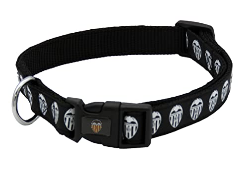 Collar para Perro - Talla M - Valencia, Accesorios para Mascotas, Fútbol, Producto Oficial (CyP Brands)