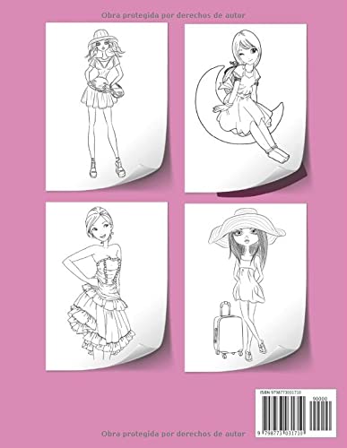 Coloración De Moda Para Niñas 8-12 Años: Maravillosos Dibujos Para Colorear | Diferentes Diseños De Moda - Libro De Colorear De Fashion | Cuaderno Creativo Para Chicas - Libros Adolescentes.