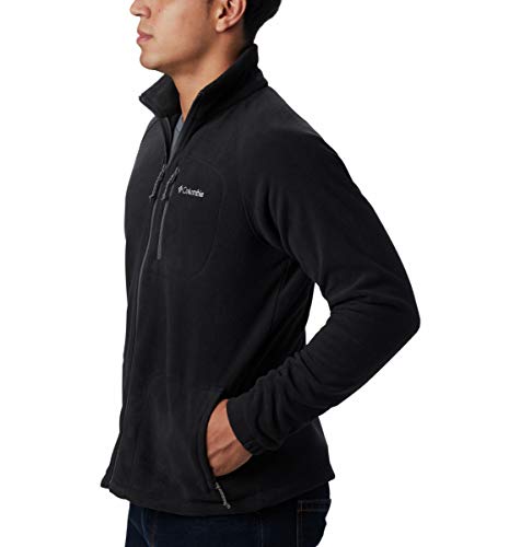 Columbia Fast Trek II Full Zip Fleece - Forro Polar para Hombre, Color Negro, Talla L