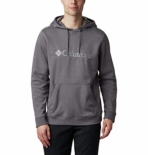 Columbia Hombre Hoodie Sudadera Con Capucha, City Grey Heather, Columbia Grey, S