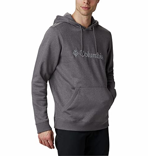 Columbia Hombre Hoodie Sudadera Con Capucha, City Grey Heather, Columbia Grey, S