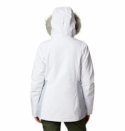 Columbia Mujer Chaqueta De Esquí, White, Cirrus Grey, L