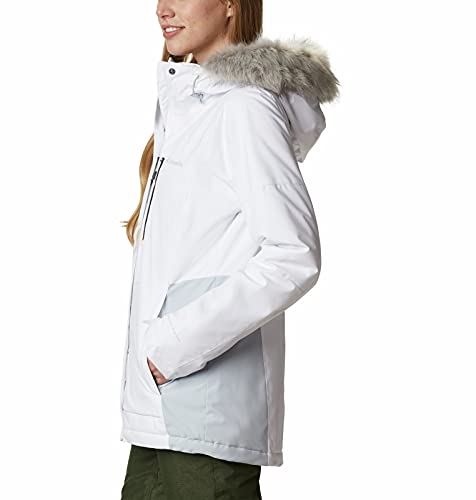 Columbia Mujer Chaqueta De Esquí, White, Cirrus Grey, L