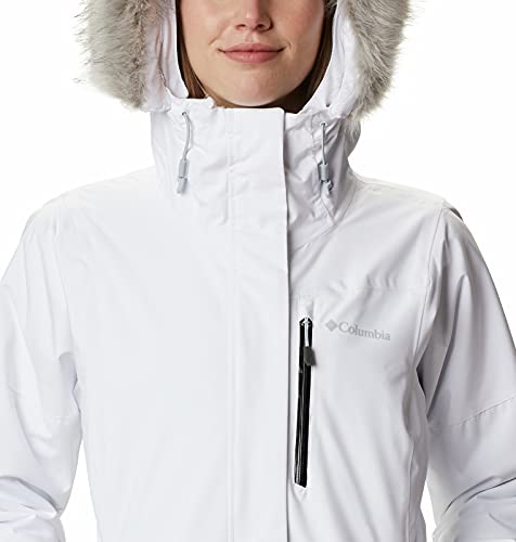 Columbia Mujer Chaqueta De Esquí, White, Cirrus Grey, L