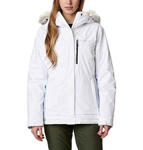 Columbia Mujer Chaqueta De Esquí, White, Cirrus Grey, L