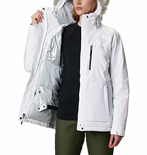 Columbia Mujer Chaqueta De Esquí, White, Cirrus Grey, L