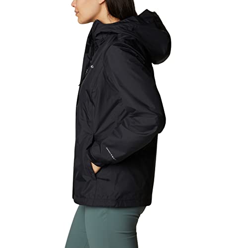 Columbia Mujer Chubasquero Impermeable, Black, L