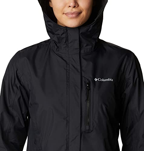 Columbia Mujer Chubasquero Impermeable, Black, L