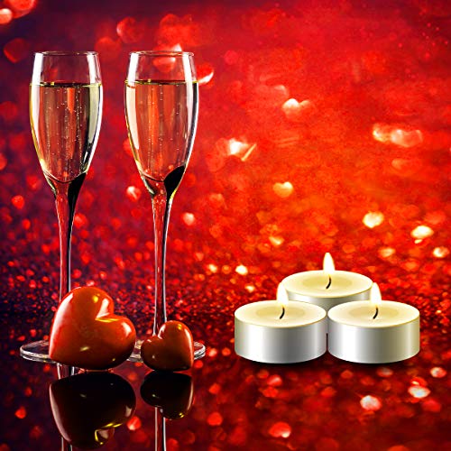 COM-FORT HOUSE | Velas de te Blancas | Pack velas de 100 Unidades | Velas de Té Calientaplatos | Tealight | 4 Horas de Duración | Velas Decorativas Sin Perfume |