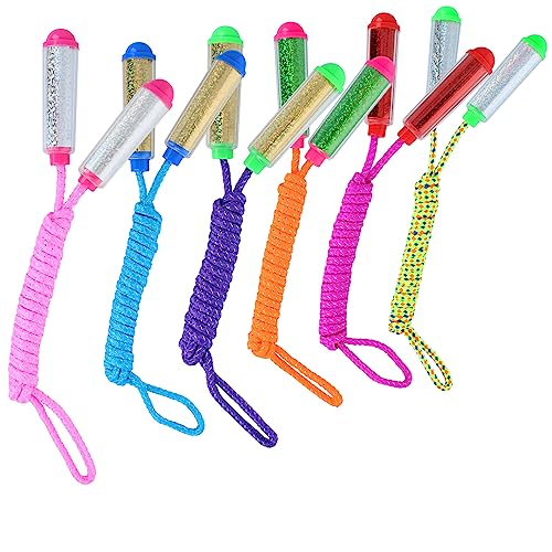 COM-FOUR® Cuerda de saltar 6x para niños y adultos - 210 cm de longitud - Cuerda de saltar en colores brillantes - Banda de salto [la selección varía] (06 piezas - Colorido)