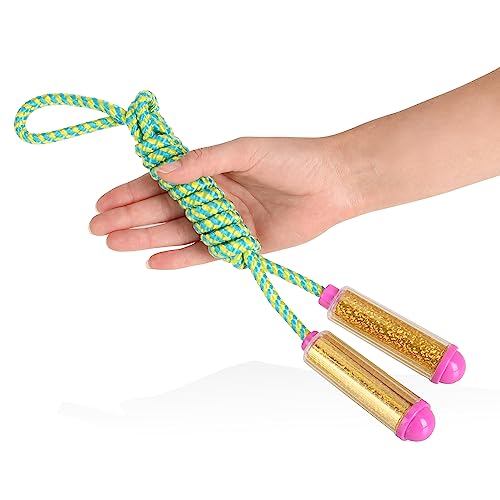 COM-FOUR® Cuerda de saltar 6x para niños y adultos - 210 cm de longitud - Cuerda de saltar en colores brillantes - Banda de salto [la selección varía] (06 piezas - Colorido)