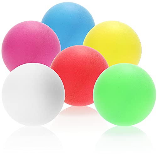 com-four® Pelotas de Tenis de Mesa 24x, Pelotas de Tenis de Mesa de Colores de tamaño estándar, Pelotas de Juego para Ping-Pong y Beer-Pong, Pelotas de Entrenamiento de 40 mm (Multicolor)