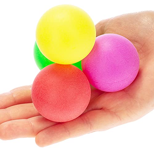 com-four® Pelotas de Tenis de Mesa 24x, Pelotas de Tenis de Mesa de Colores de tamaño estándar, Pelotas de Juego para Ping-Pong y Beer-Pong, Pelotas de Entrenamiento de 40 mm (Multicolor)