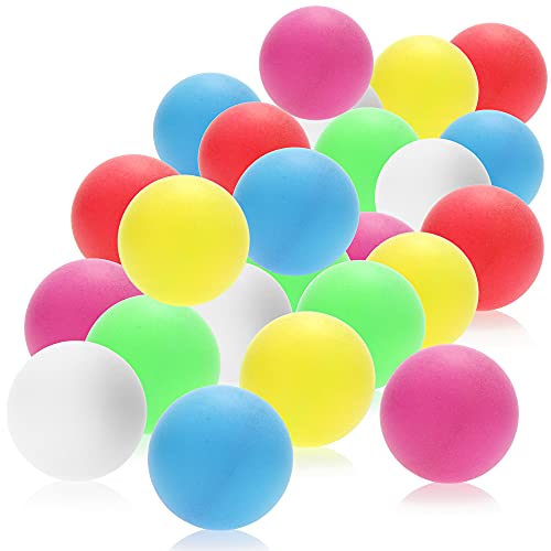 com-four® Pelotas de Tenis de Mesa 24x, Pelotas de Tenis de Mesa de Colores de tamaño estándar, Pelotas de Juego para Ping-Pong y Beer-Pong, Pelotas de Entrenamiento de 40 mm (Multicolor)