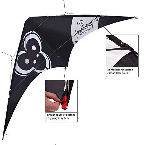 Cometa articulada Skymonkey Powerstreamer XXL, Deportiva, avanzados, 212cm, Negro