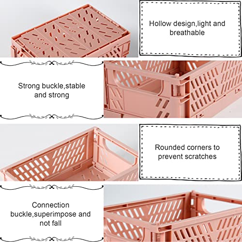 Comius Sharp Caja Plegable Plastico, 6 Pcs Cajas Almacenaje Plastico Portátil, 15 * 9.8 * 5.7cm Cajas Almacenaje Decorativas, para Artículos Pequeños y Cosméticos