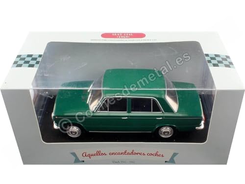 Compatible con 1969 Seat 124 Verde Coches Inolvidables 1:24 Editorial Salvat ES27