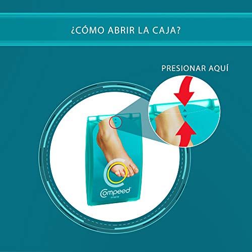 COMPEED Callos Protección - Medianos, 10 Apósitos Hidrocoloides - Tratamiento de pies para la eliminación Natural del Callo, Tamaño del apósito 1,7 x 6,0 centímetros