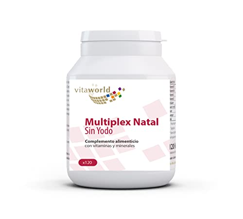 Complejo Multivitamínico Prenatal sin Yodo 120 Cápsulas Vegetales Vita World